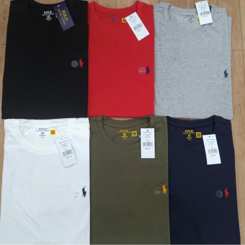 HEATHER GRAY Polo Ralph Lauren custom fit tee